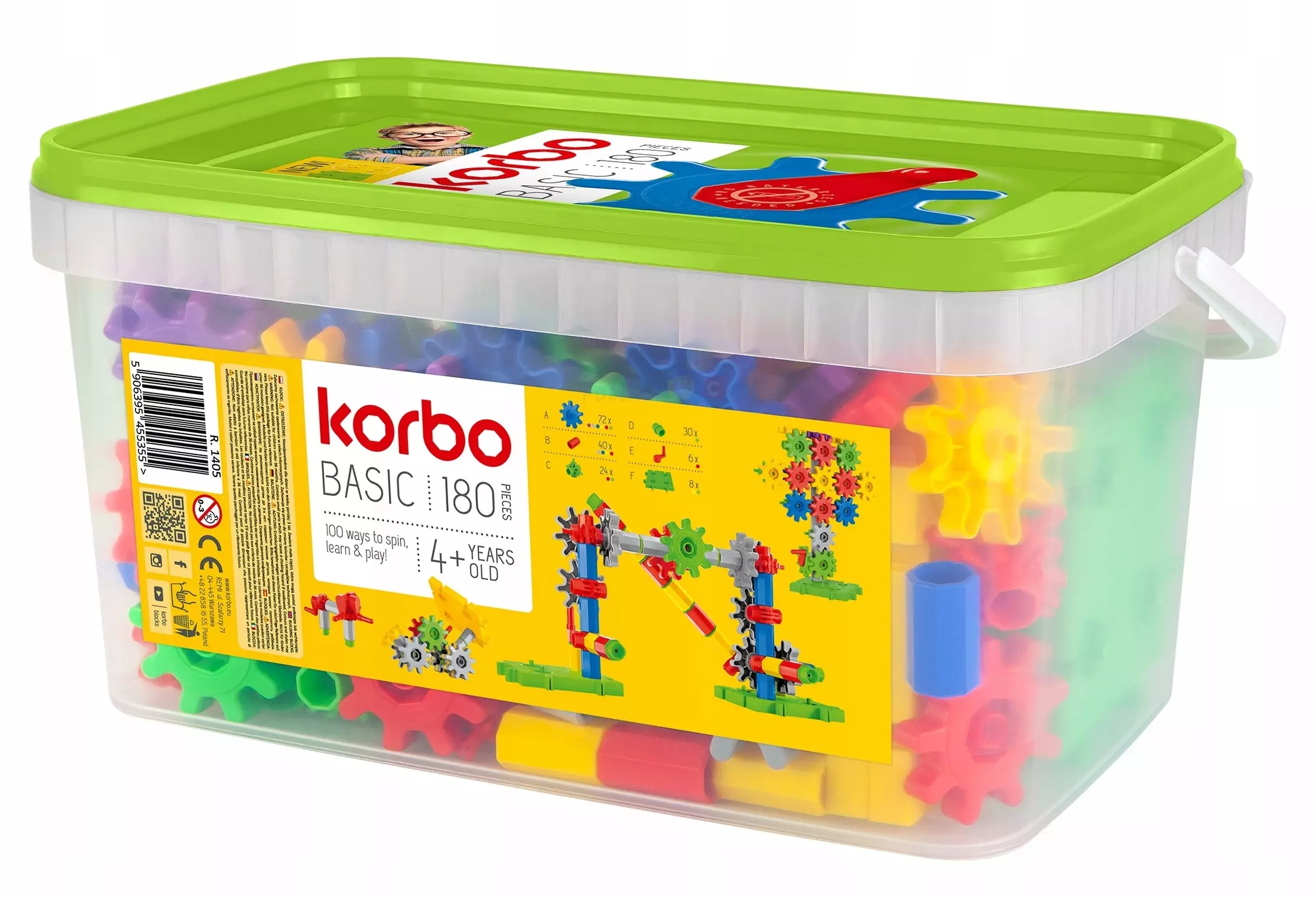 Klocki Basic, 180 elementów - Zabawki