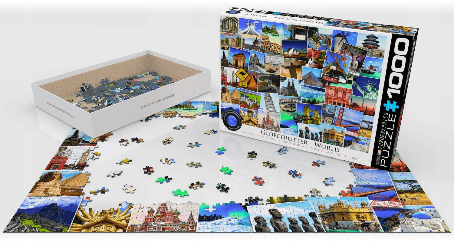 Puzzle 1000 elementów. Globtroter, świat - Puzzle