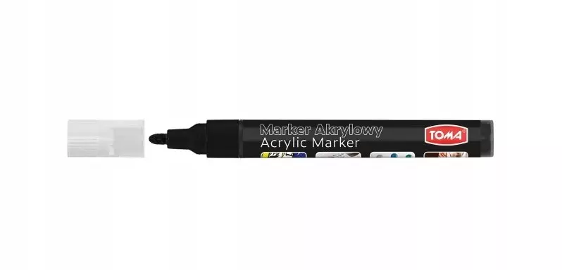 Marker akrylowy Toma 1 szt. czarny - Papiernicze i szkolne