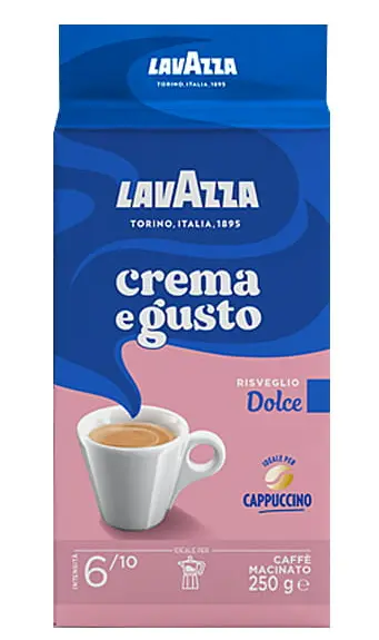 Kawa mielona Lavazza Crema e Gusto Dolce, 250 g - Papiernicze i szkolne