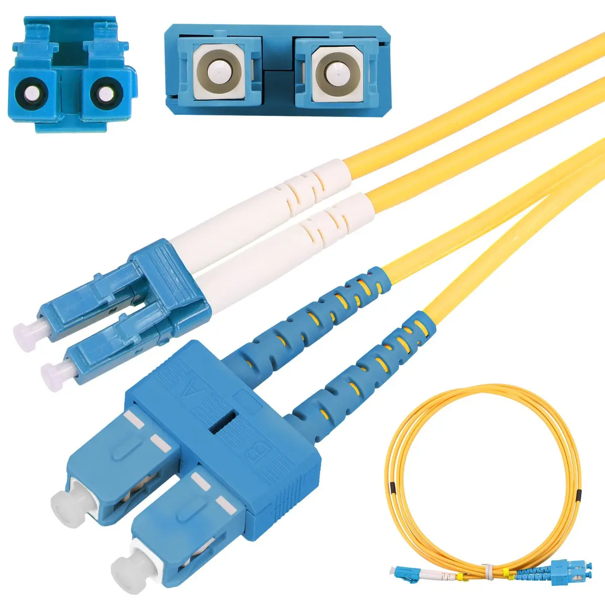 Extralink SC/UPC-LC/UPC | Patchcord | Jednomodowy, Duplex, 3mm, 0,5m - Elektronika i akcesoria