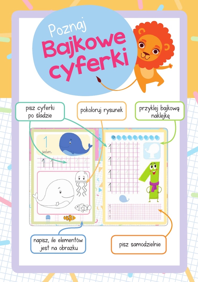 Bajkowe cyferki z naklejkami - Książki