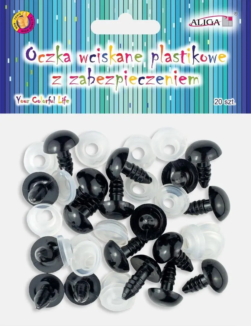 Oczka wciskane plastikowe zabezpieczenie 12mm 20sz - Papiernicze i szkolne