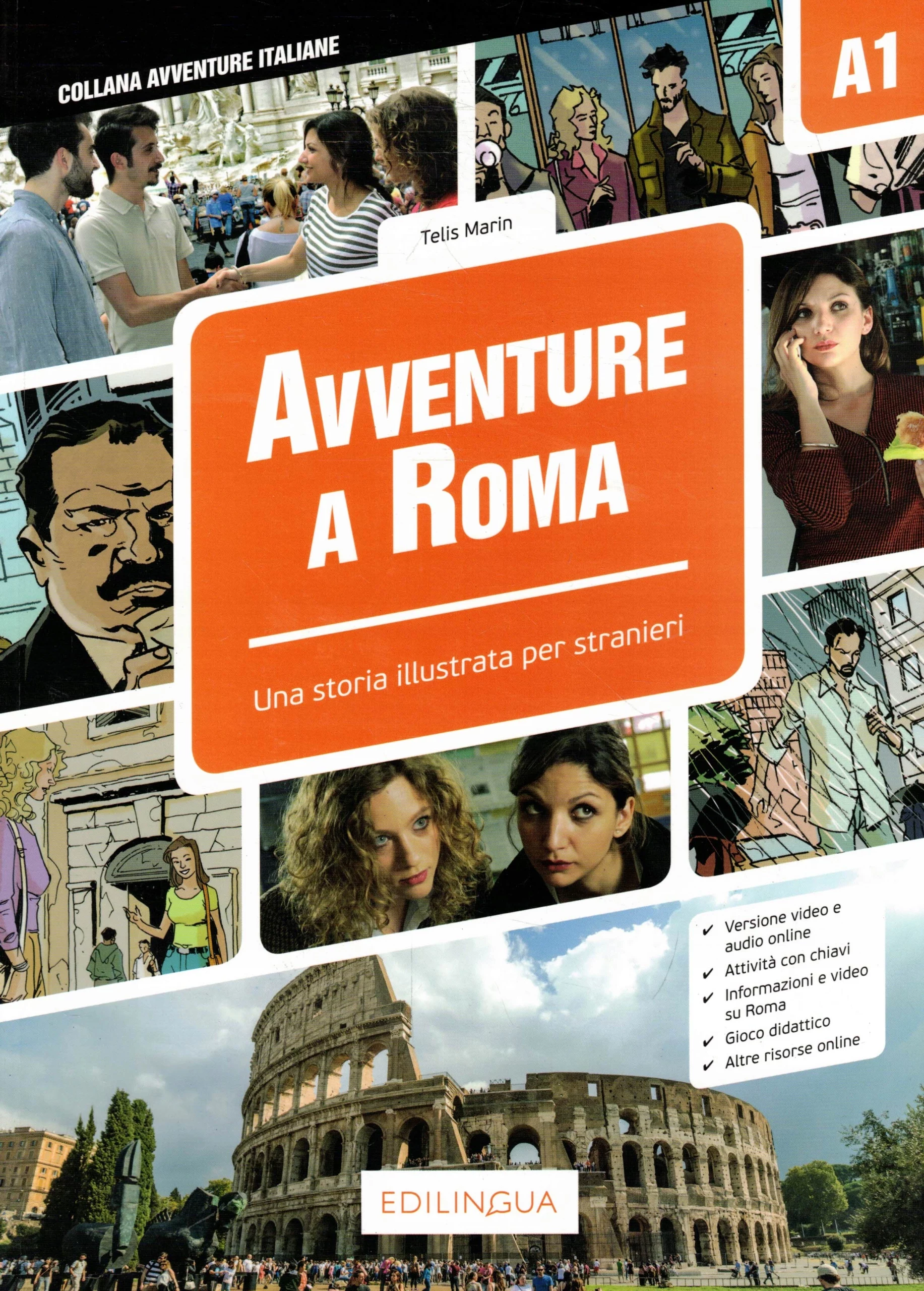 Avventure a Roma. A1. Una storia illustrata per stranieri. - Książki