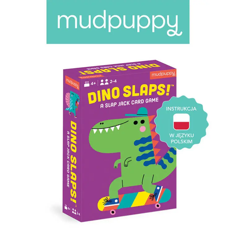 Mudpuppy Gra karciana Dino Slaps! 4+ - Papiernicze i szkolne