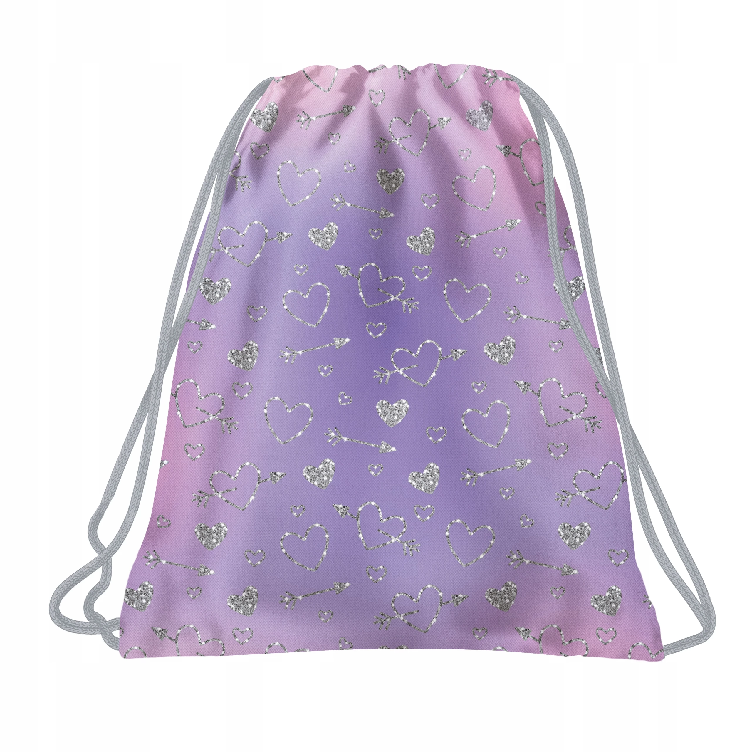 Worek na buty WF BackUP TWINKLE serca nieprzemakalny 41x35 cm - Papiernicze i szkolne