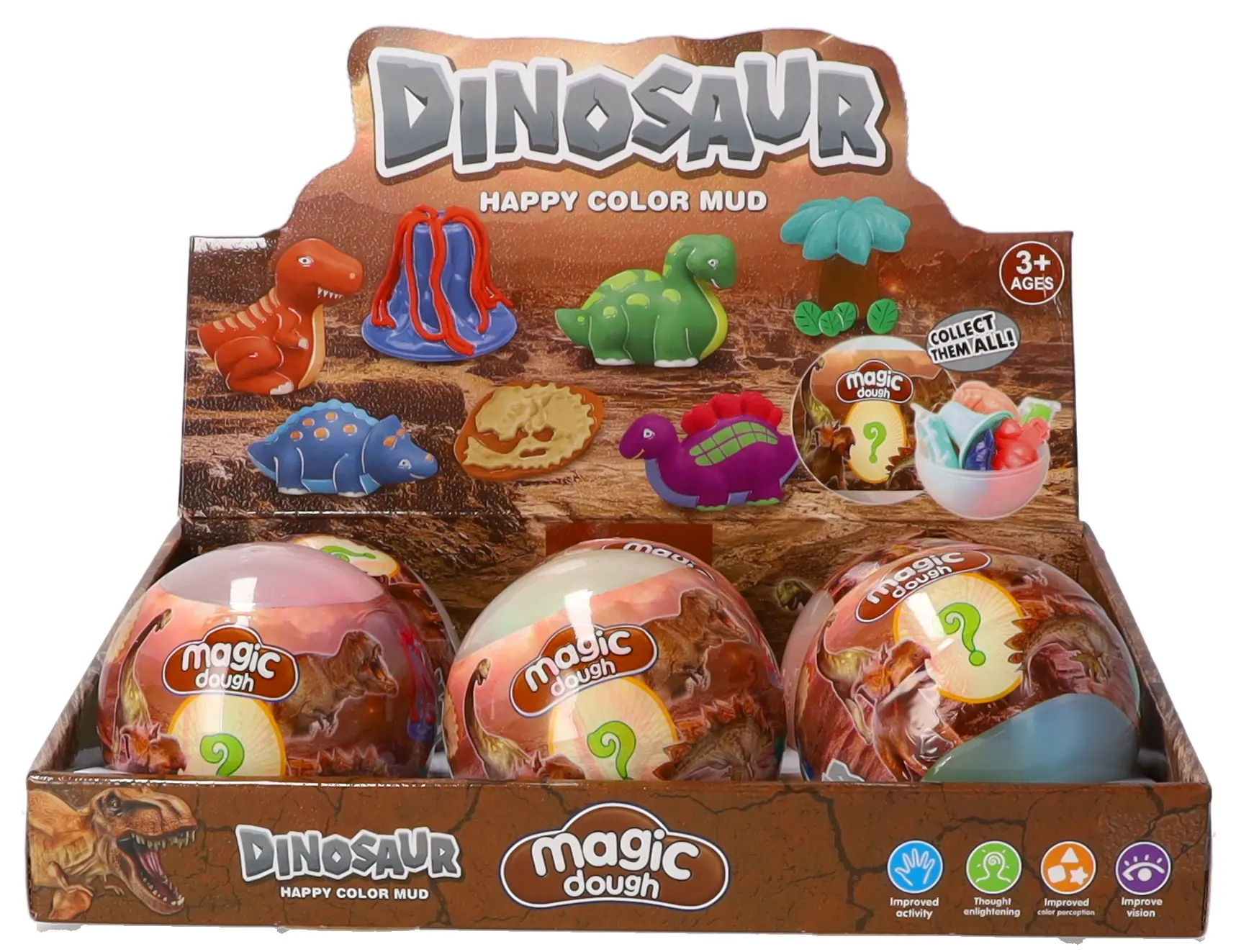 Masa Plastyczna z Akcesoriami Dino 9cm Mega Creative 594253 - Zabawki