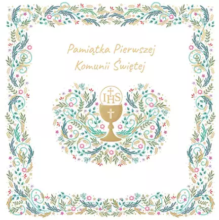 Książeczka Pamiątka Pierwszej Komunii Świętej, pattern IHS - Książki
