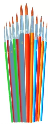 Pędzle stożkowe (12 sztuk) - Papiernicze i szkolne