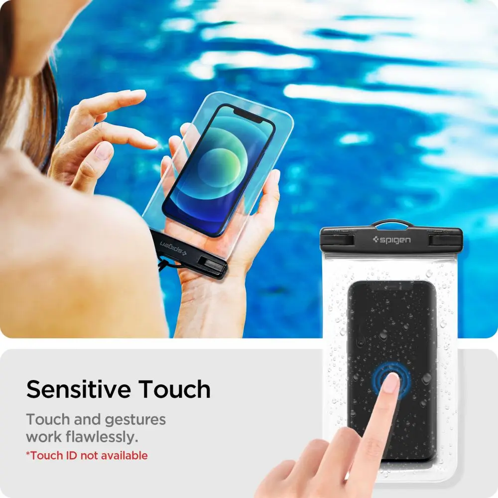 Spigen A601 Universal Waterproof Case 2-Pack Crystal Clear - Elektronika i akcesoria