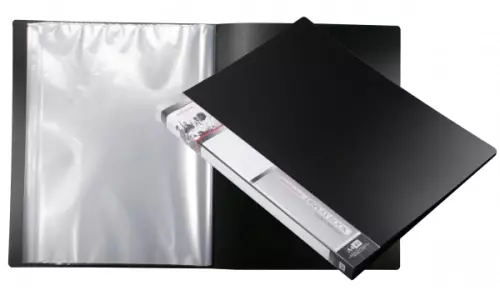 Teczka ofertowa A4 + 40 koszulek, czarna - Papiernicze i szkolne