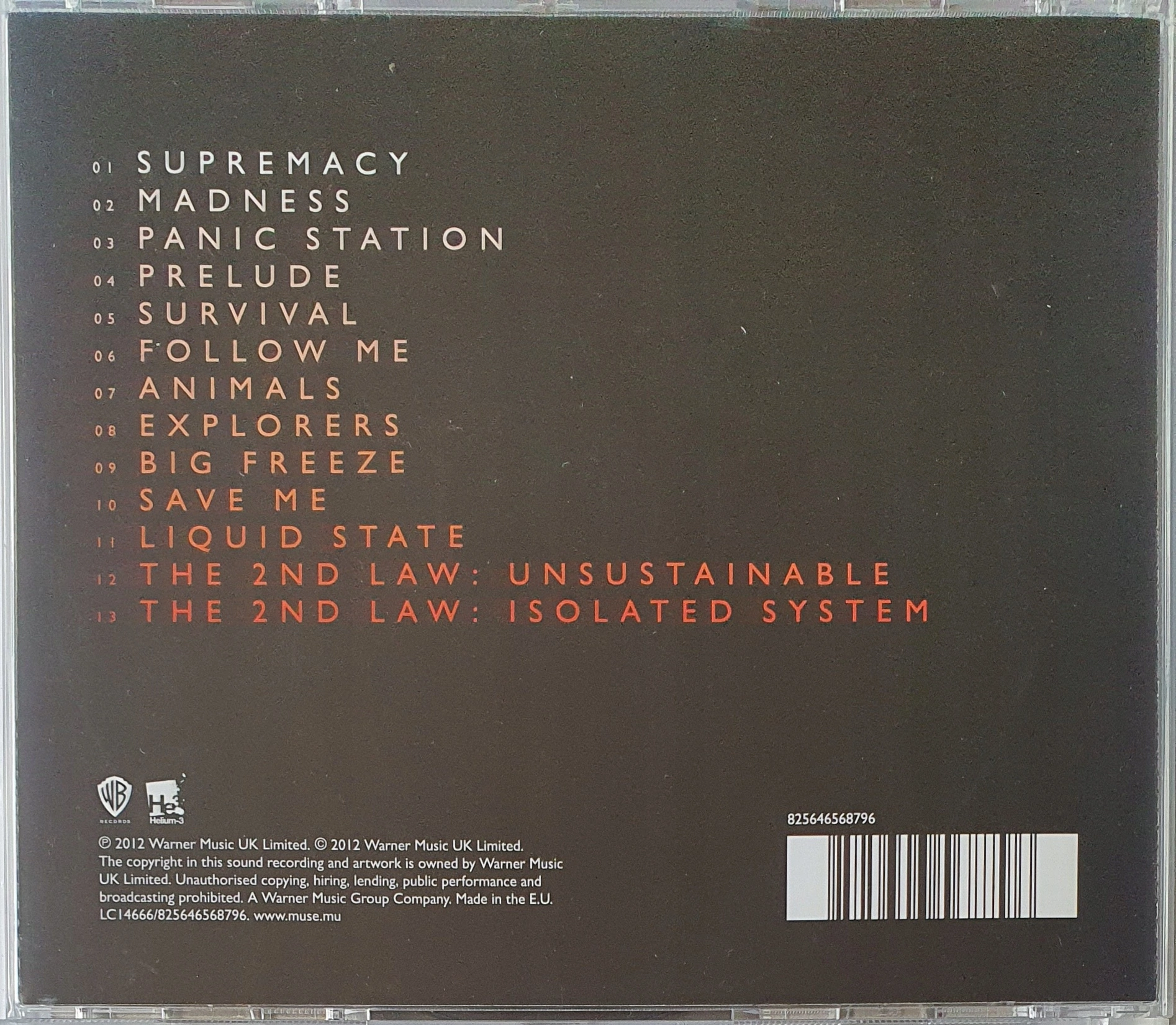 The 2nd Law, CD - Muzyka