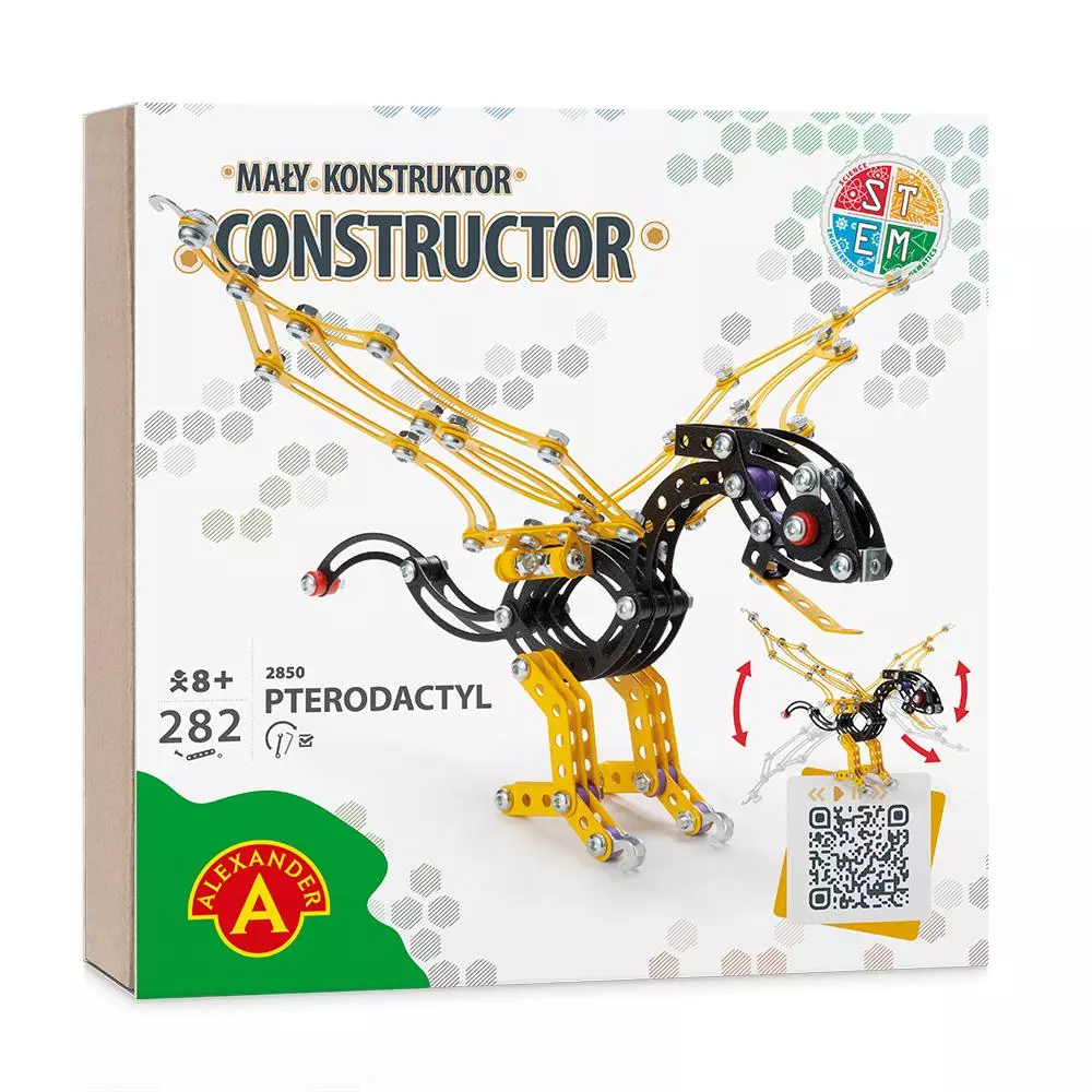 Mały Konstruktor. Dinozaury. Pterodactyl - Zabawki