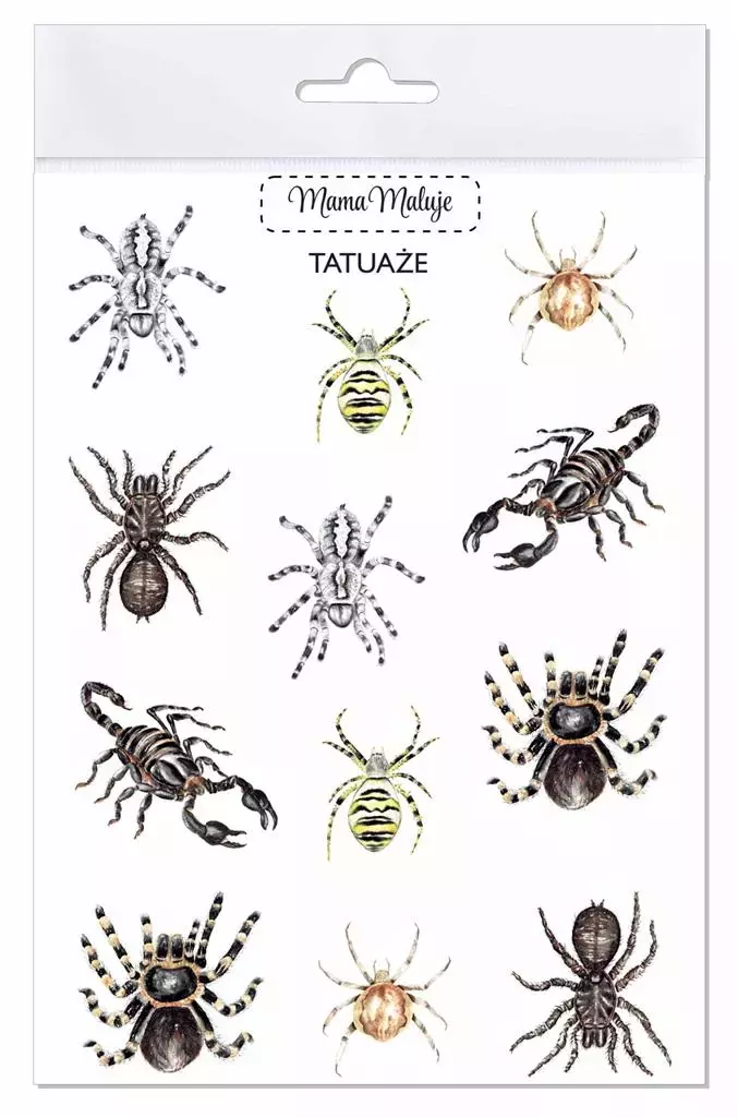 Tatuaże zmywalne Pajęczaki - Papiernicze i szkolne