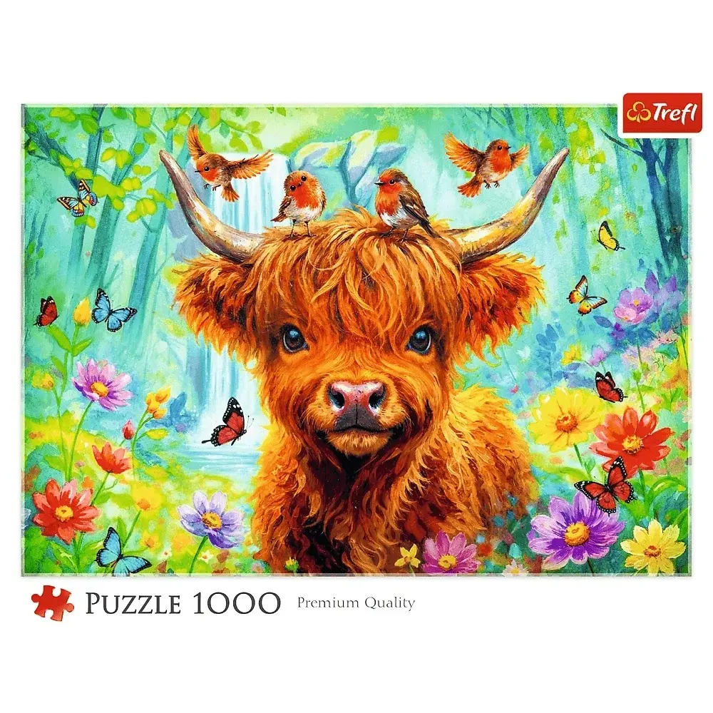 Puzzle Trefl 1000 elementów Szkocka krowa - Puzzle