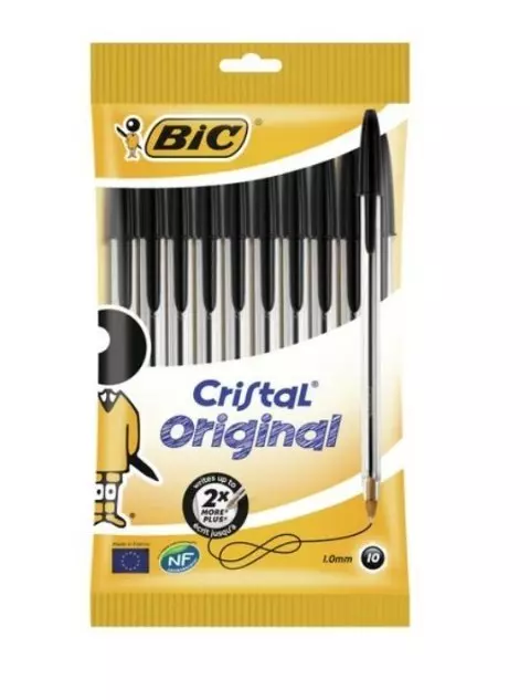 Długopis Cristal Original pouch czarny 10 szt BIC - Papiernicze i szkolne