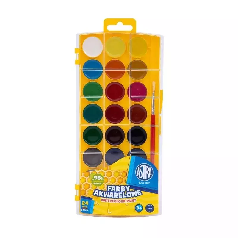 Farby akwarelowe 24 kolory ASTRA - Papiernicze i szkolne