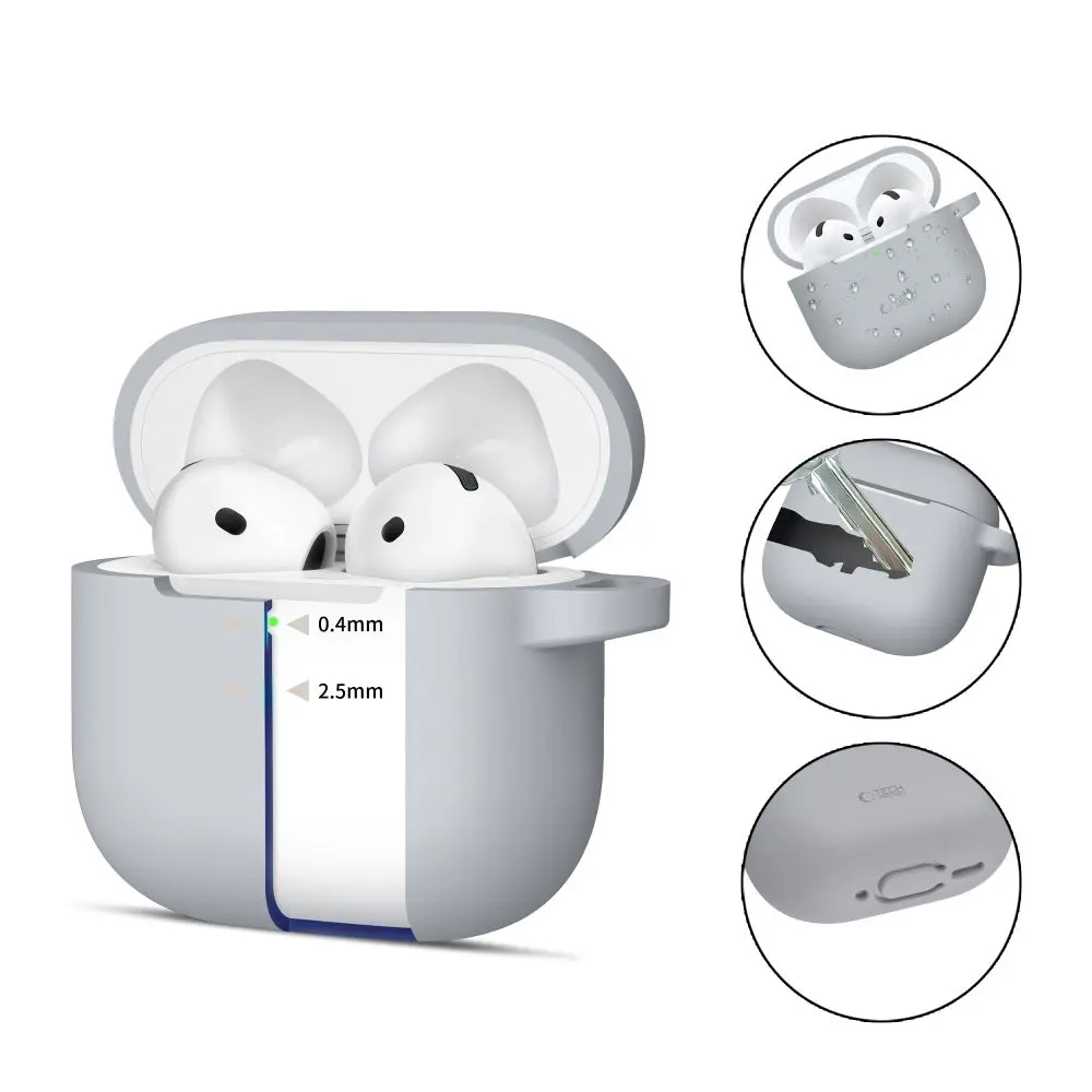 Tech-Protect Silicone Hook Apple AirPods 4 Crayon Grey - Elektronika i akcesoria