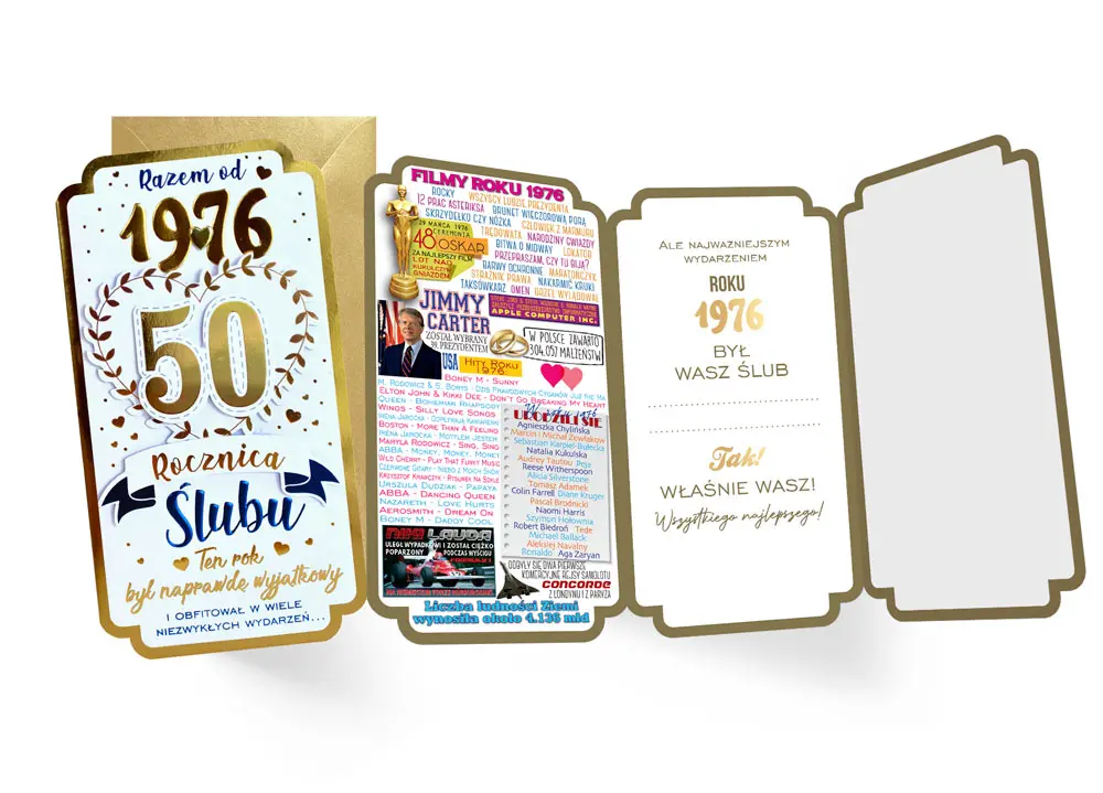 Kartka Rocznica ślubu 50 na 2026 rok - Papiernicze i szkolne