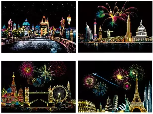 Magiczna zdrapka 4w1. Festiwal, 21x29.5 cm - Papiernicze i szkolne