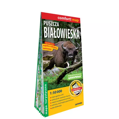 Puszcza Białowieska laminowana mapa turystyczna 1:50 000 - Książki
