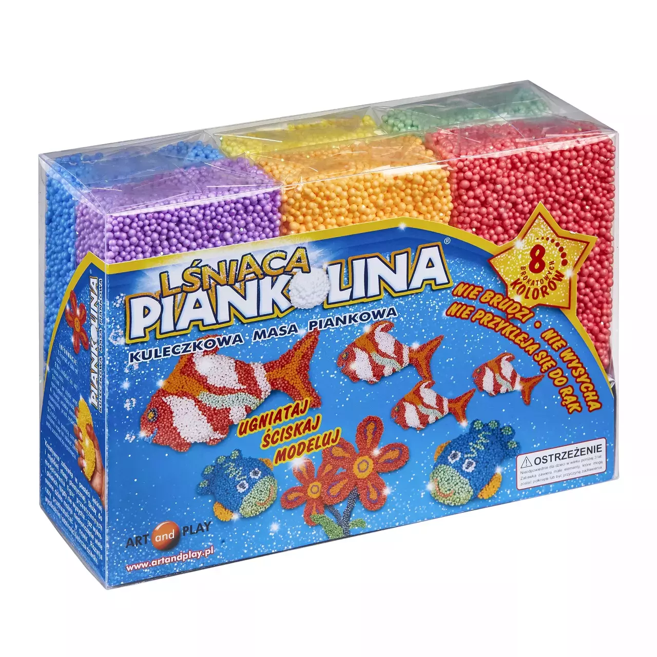 Piankolina lśniąca (8 brokatowych kolorów) - Zabawki