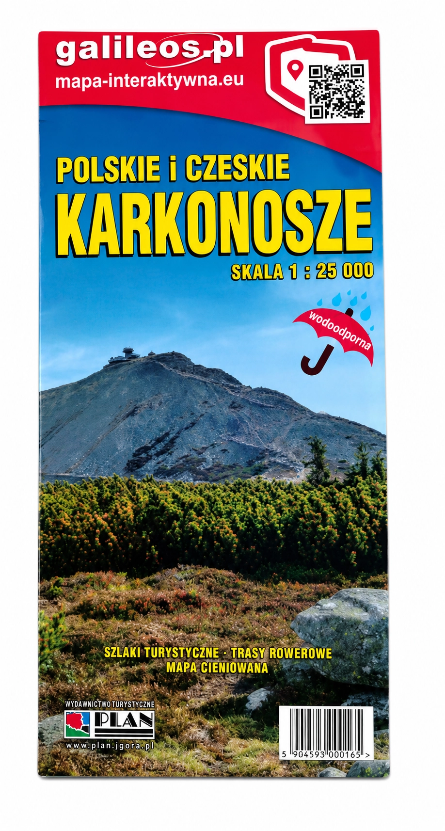 Karkonosze Polskie i Czeskie. Mapa laminowana, 1:25 000 - Książki