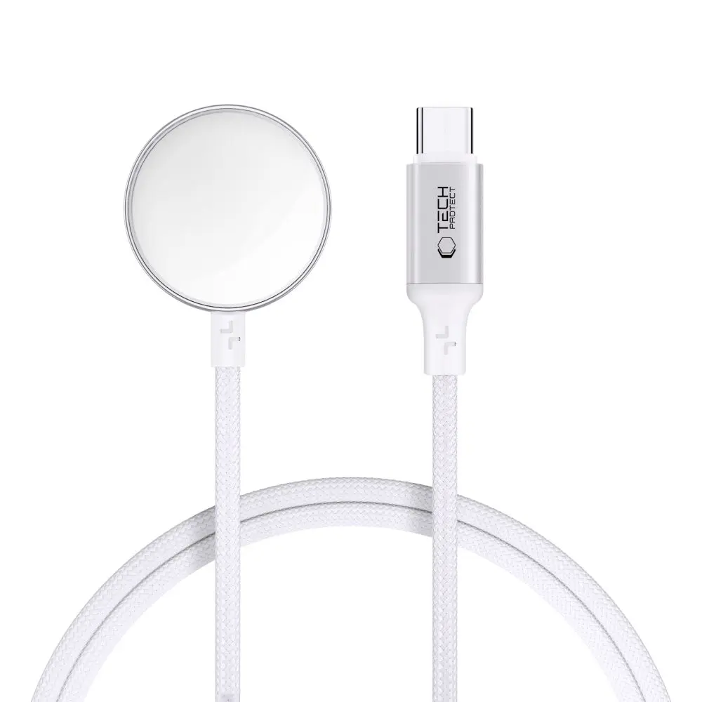 Tech-Protect MC02 Ultraboost Magnetic Charger Type-C Cable 100CM Apple Watch White - Elektronika i akcesoria