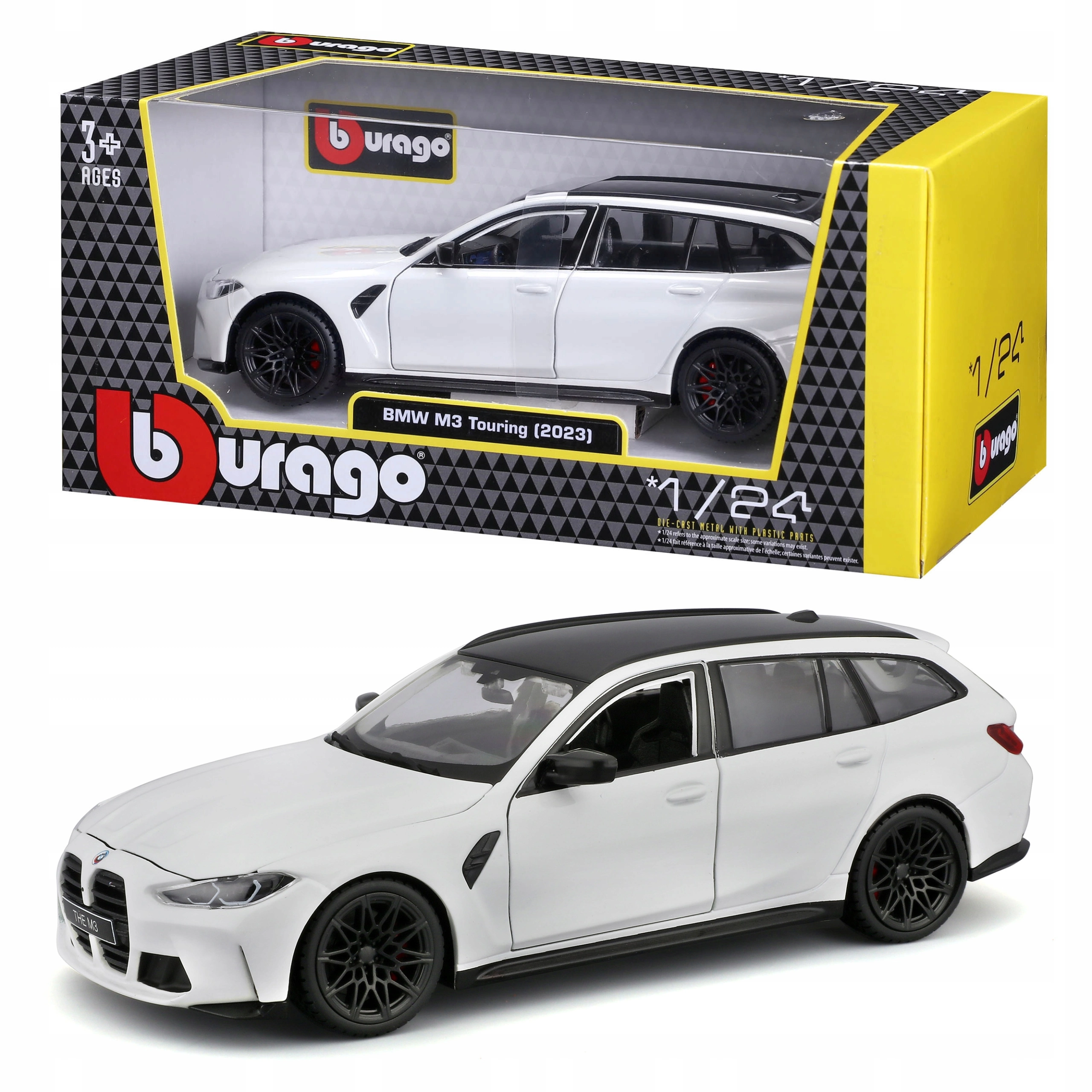 Bburago 1:24 Collection Bmw M3 Touring 2023 White 21112WT - Zabawki
