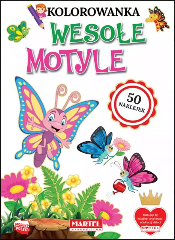 Kolorowanka. Wesołe motyle - Książki