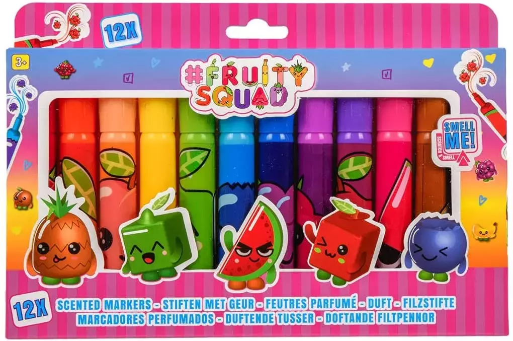FRUITY SQUAD pachnące pisaki 12 szt. FS60353 - Zabawki