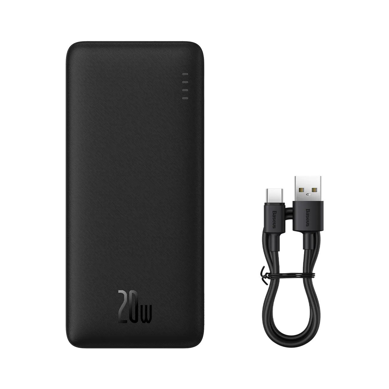Powerbank Baseus Airpow Fast Charge 20W 30000mAh z kablem USB-C - USB-C 30cm - czarny - Elektronika i akcesoria