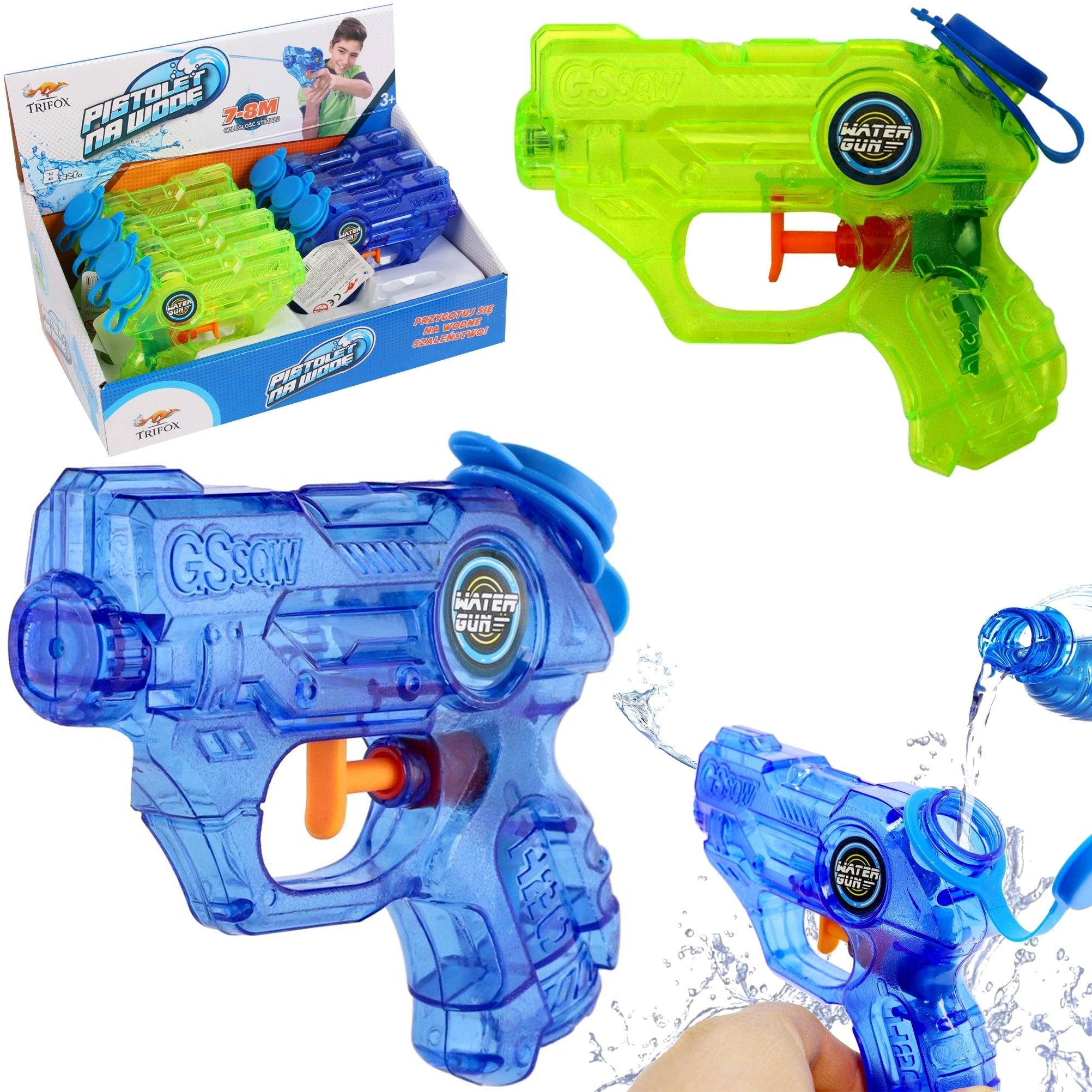 Pistolet na wodę 2 kolory - Zabawki