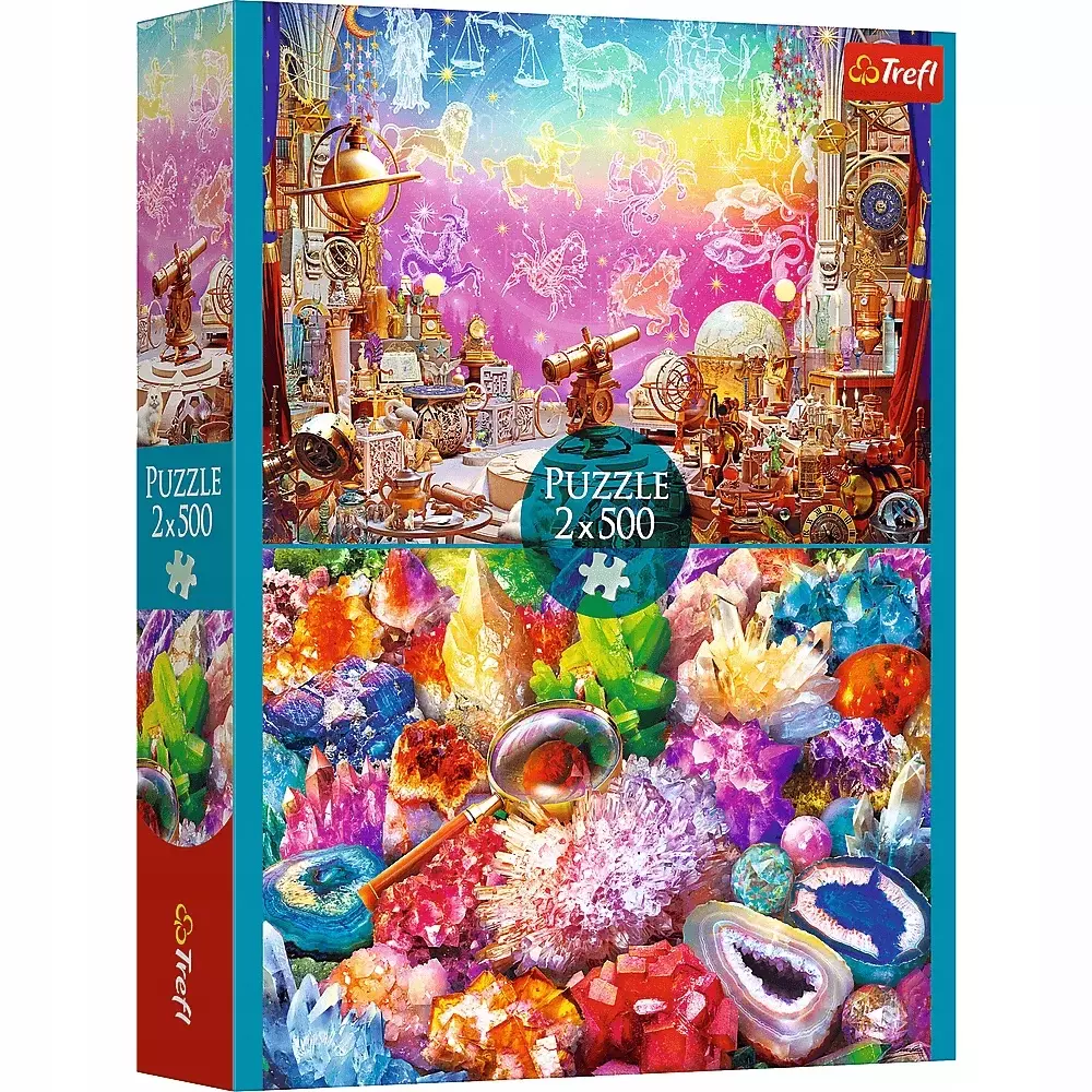 Puzzle 2 x 500 elementów. Kosmos i kryształy - Puzzle
