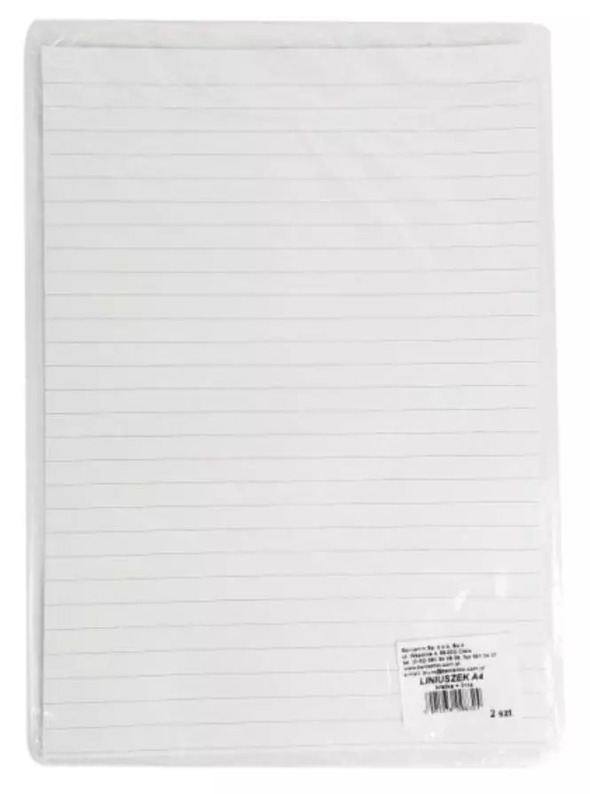 Liniuszek A4 kratka/linia 2szt - Papiernicze i szkolne