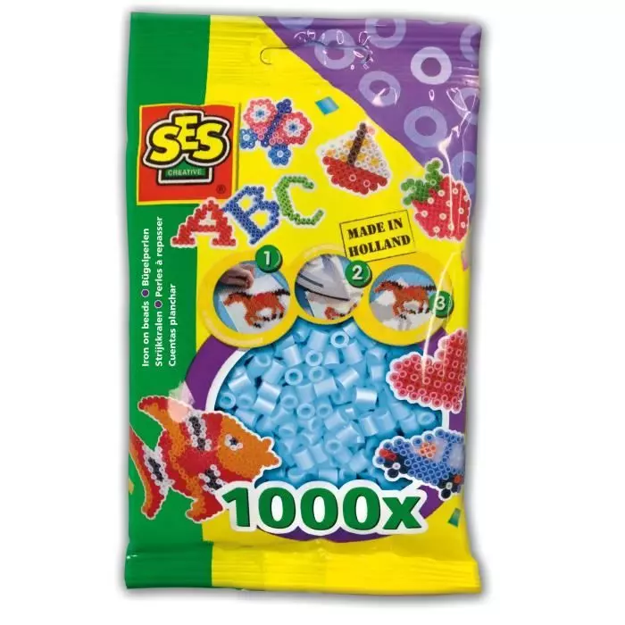 Koraliki do prasowania 1000 szt. błękit - Zabawki