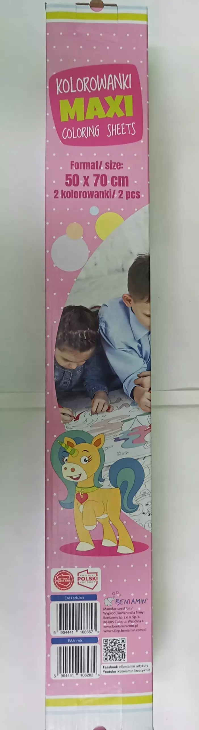 Kolorowanka PODŁOGOWA MAXI szt 2 KUCYKI - Książki