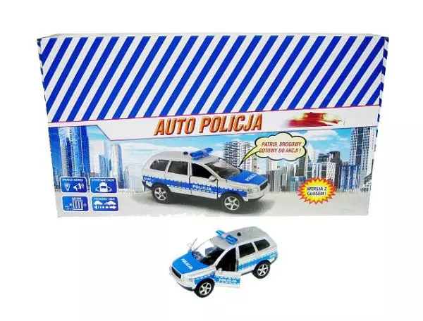 Auto Policja 11cm z głosem SW-16-11P/PL - Zabawki