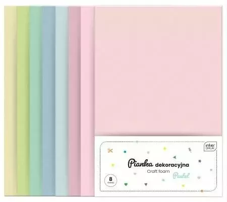 Pianka dekoracyjna 8szt pastel - Papiernicze i szkolne
