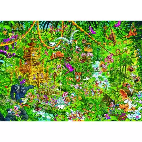 Puzzle 2000 elementów. Ryba, Głęboka dżungla + plakat - Puzzle