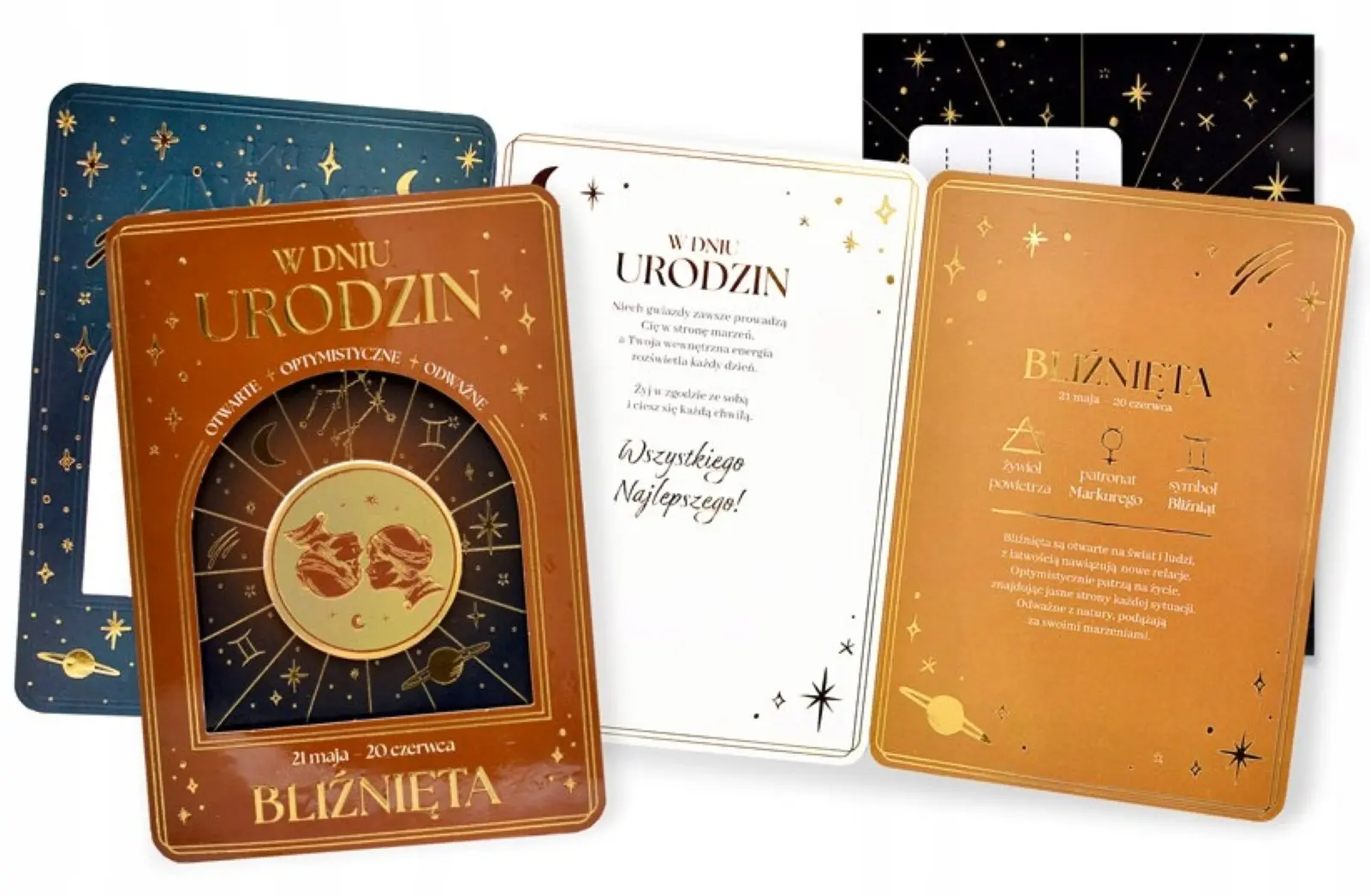 Karnet DK-1443 Urodziny (znaki zodiaku, Bliźnięta), Passion - Papiernicze i szkolne