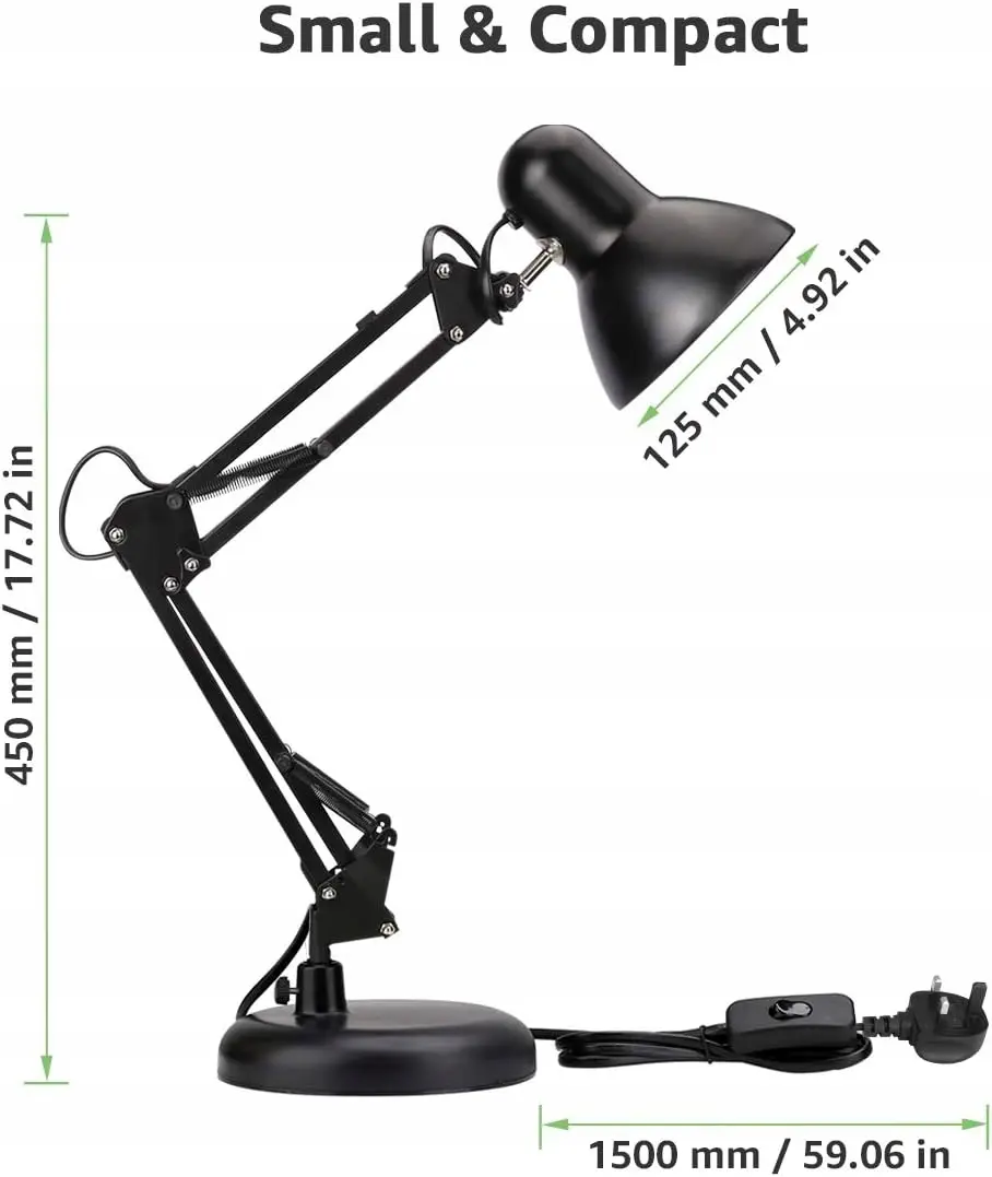 Lampa biurkowa LEPRO 3100027-EU (czarna) - Dom i ogród