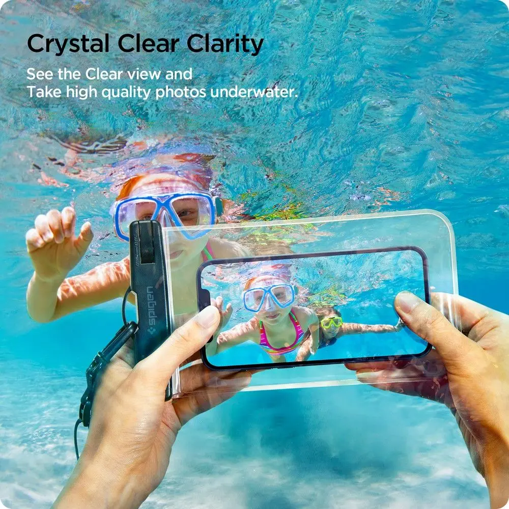 Spigen A601 Universal Waterproof Case 2-Pack Crystal Clear - Elektronika i akcesoria