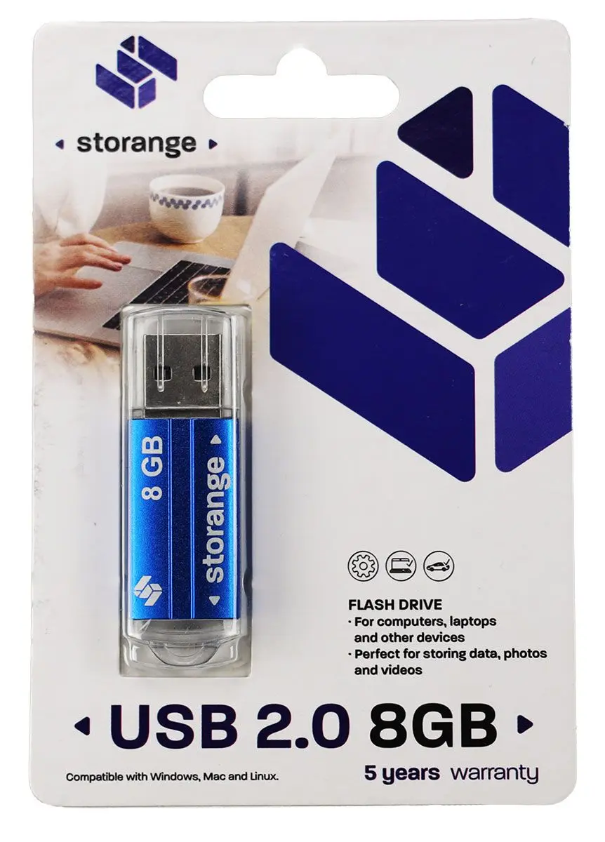 Pendrive Blue 8GB Storange (STORANPEN8GBBLUE2.0) - Elektronika i akcesoria