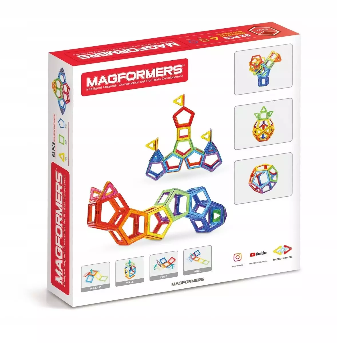 Klocki Magformers Basic 62 - Książki