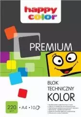 Blok techniczny kolor A4/10K Premium HAPPY COLOR - Papiernicze i szkolne