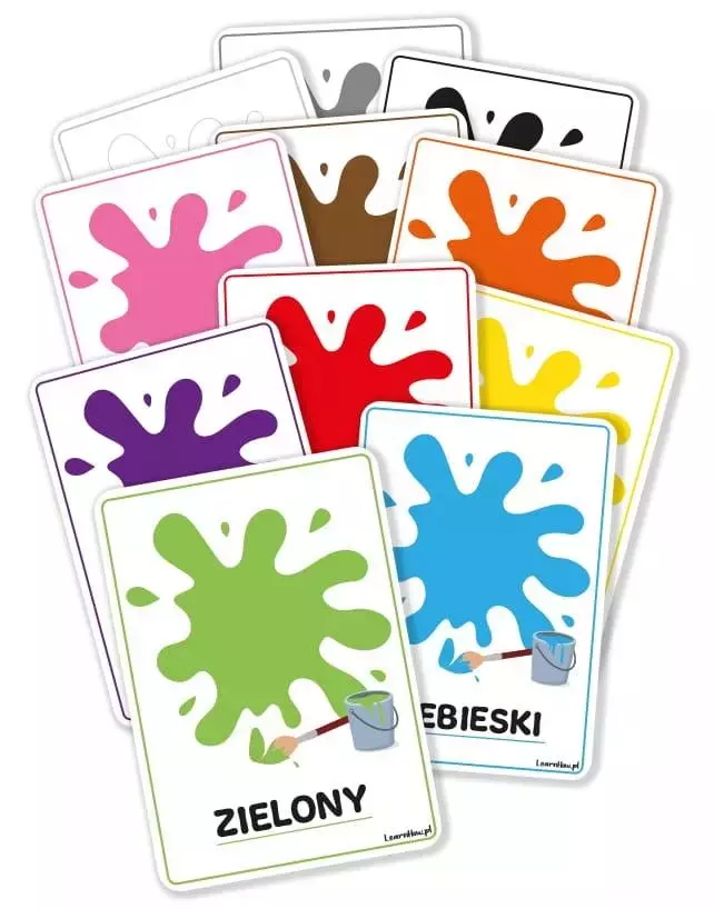 Plansze edukacyjne A4 - Kolory 11 kart - Książki