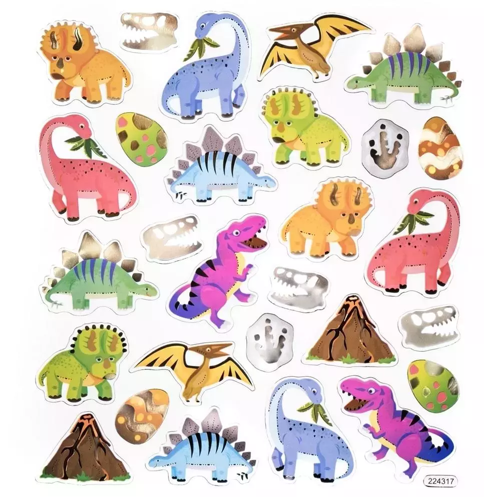 Naklejki dinozaury 28szt - Papiernicze i szkolne
