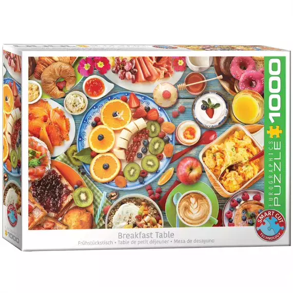 Puzzle 1000 elementów. Stół pełen pyszności - Puzzle