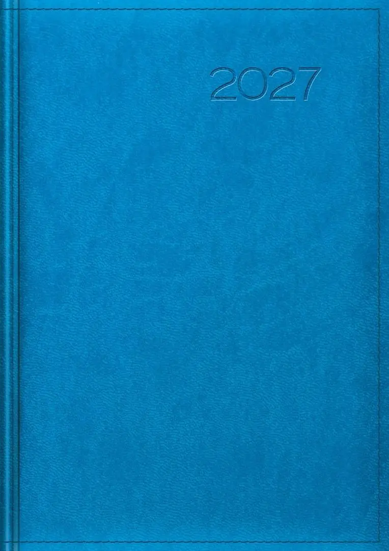 Kalendarz 2027 tygodniowy niebieski - Książki